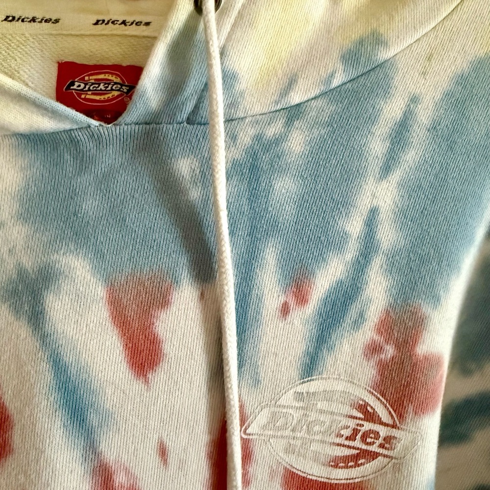 Dickies Tie-Dye Matching Set (T-Shirt, Hoodie, Joggers) in Red, Blue & Yellow